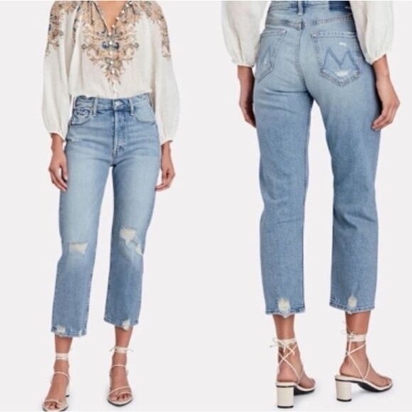 Mother SUPERIOR Tomcat Ankle Straight Jeans The Confession Size 27 Button Fly - Picture 1 of 10